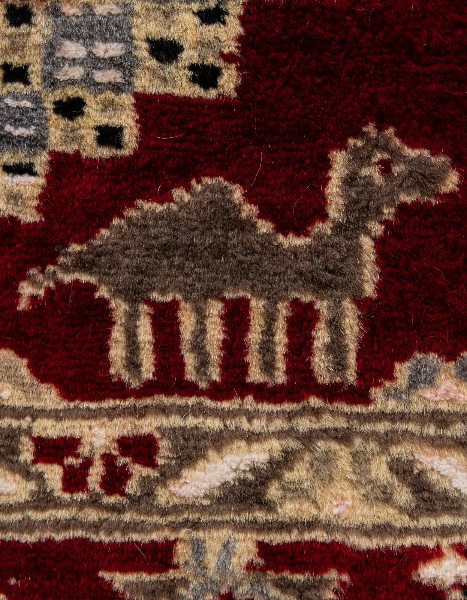 4' 3 x 6' 2 Hand Knotted Bokhara Oriental Rug