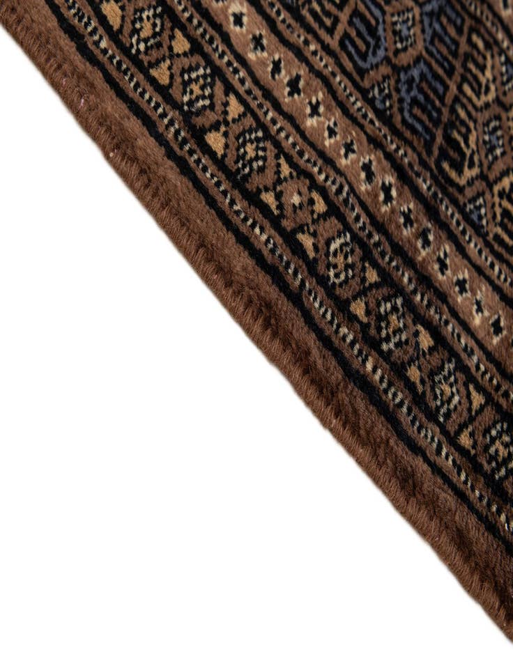 Detail image of 4' 1 x 6' 2  Hand Knotted Bokhara Oriental Wool Rug