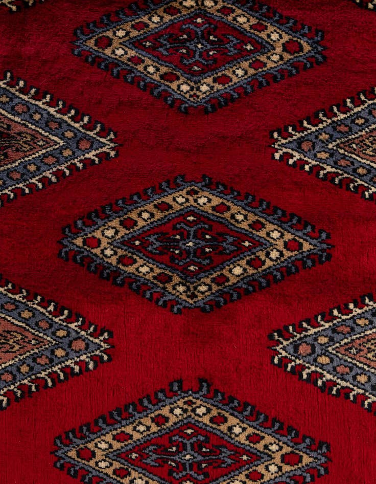 Detail image of 4' 1 x 6' 2  Hand Knotted Bokhara Oriental Wool Rug
