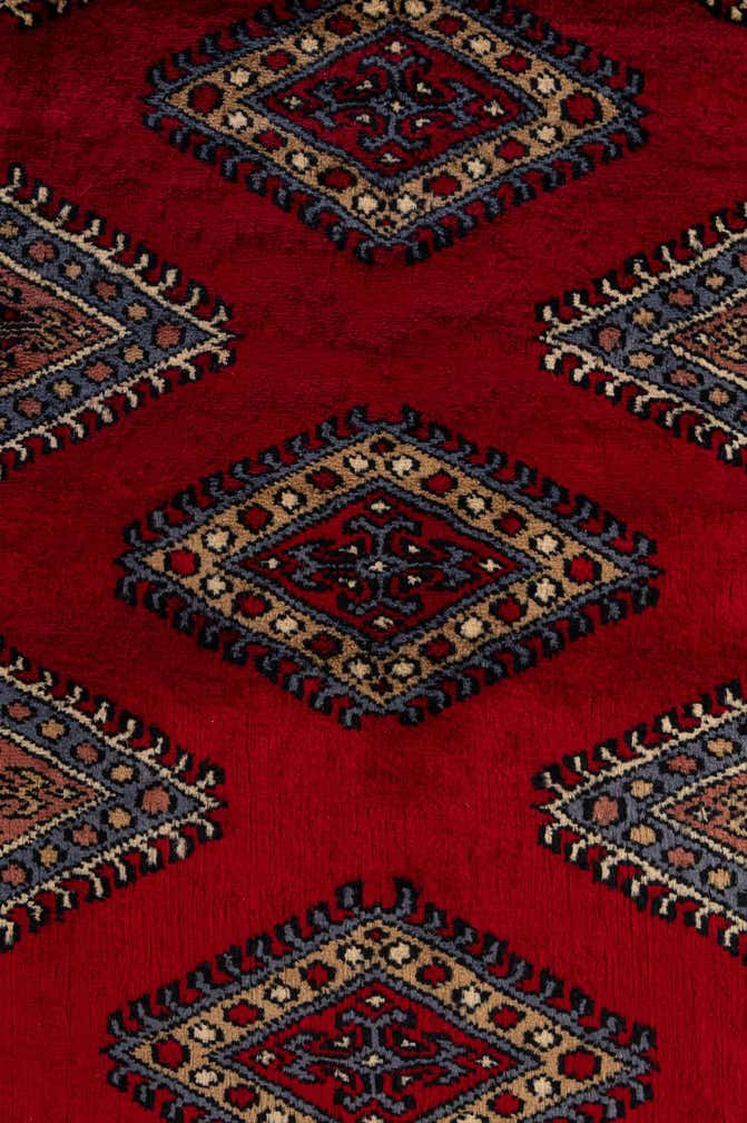 4' 1 x 6' 2 Hand Knotted Bokhara Oriental Wool Rug