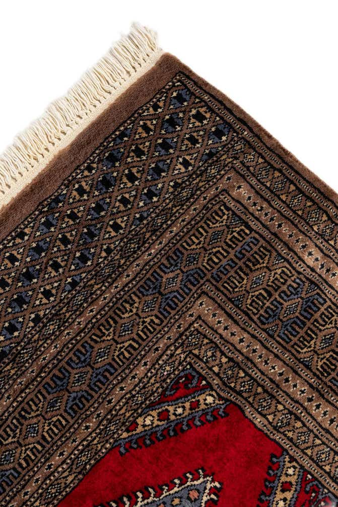 4' 1 x 6' 2 Hand Knotted Bokhara Oriental Wool Rug