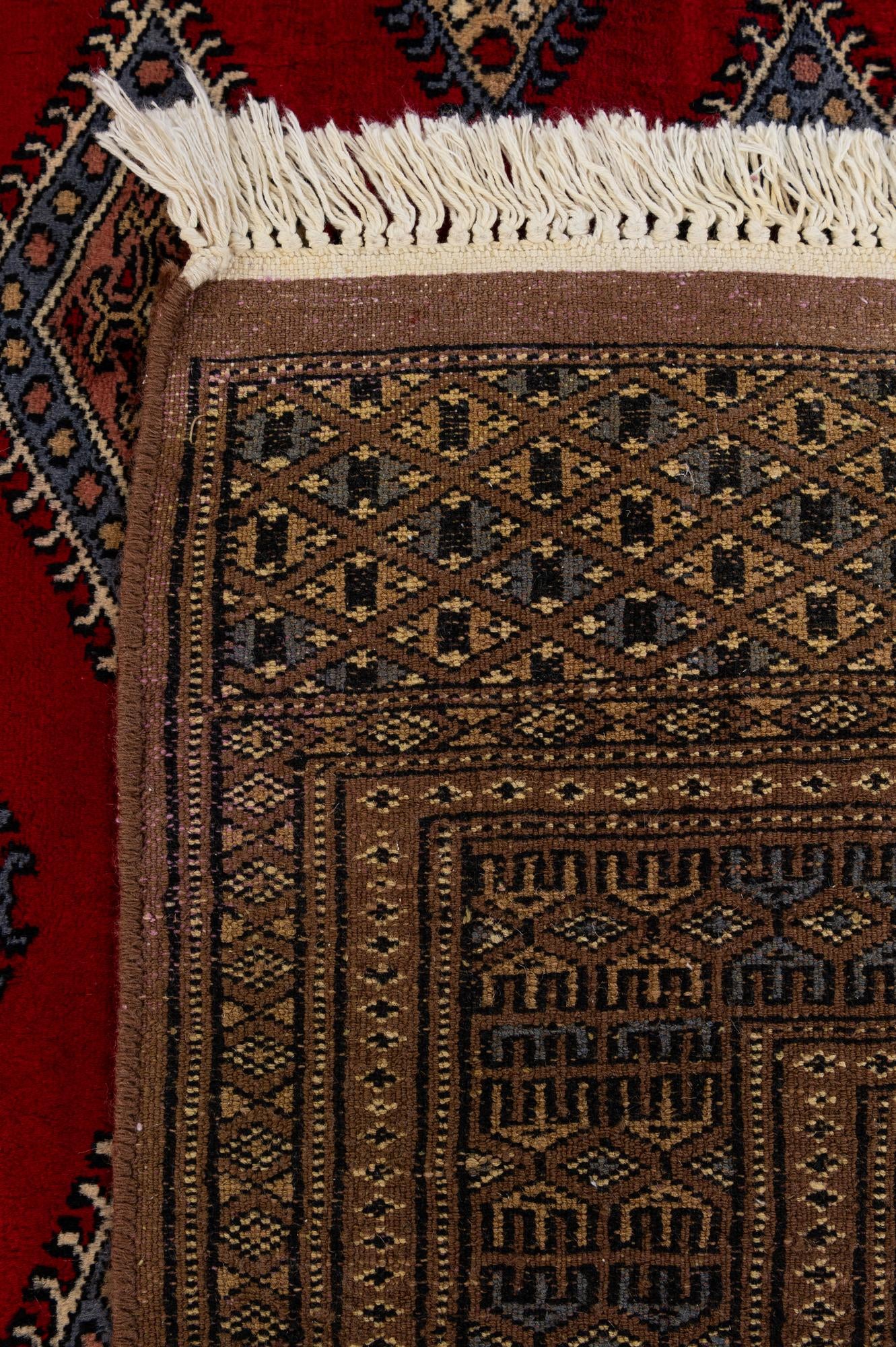 4' 1 x 6' 2 Hand Knotted Bokhara Oriental Wool Rug