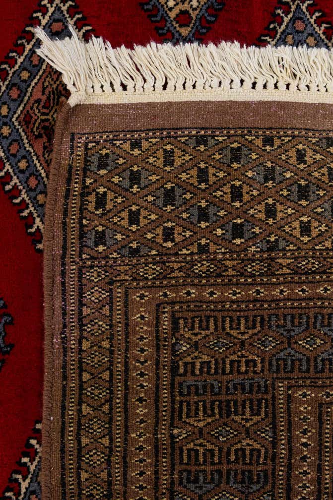 4' 1 x 6' 2 Hand Knotted Bokhara Oriental Wool Rug