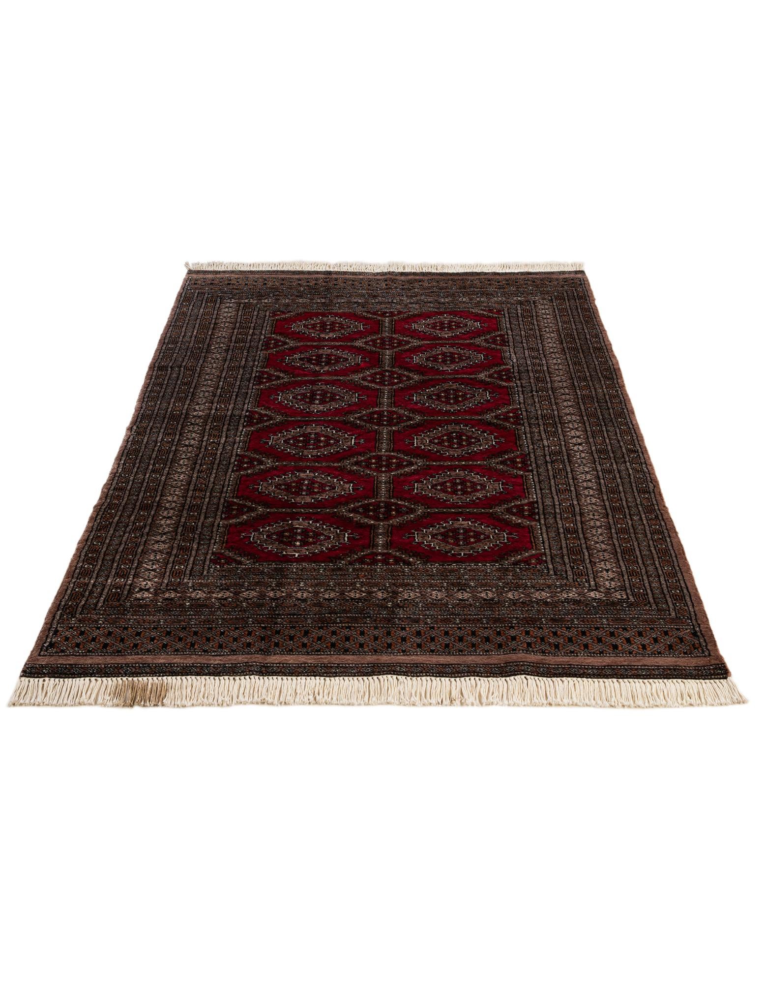 4' 1 x 6' 3 Hand Knotted Bokhara Oriental Wool Rug