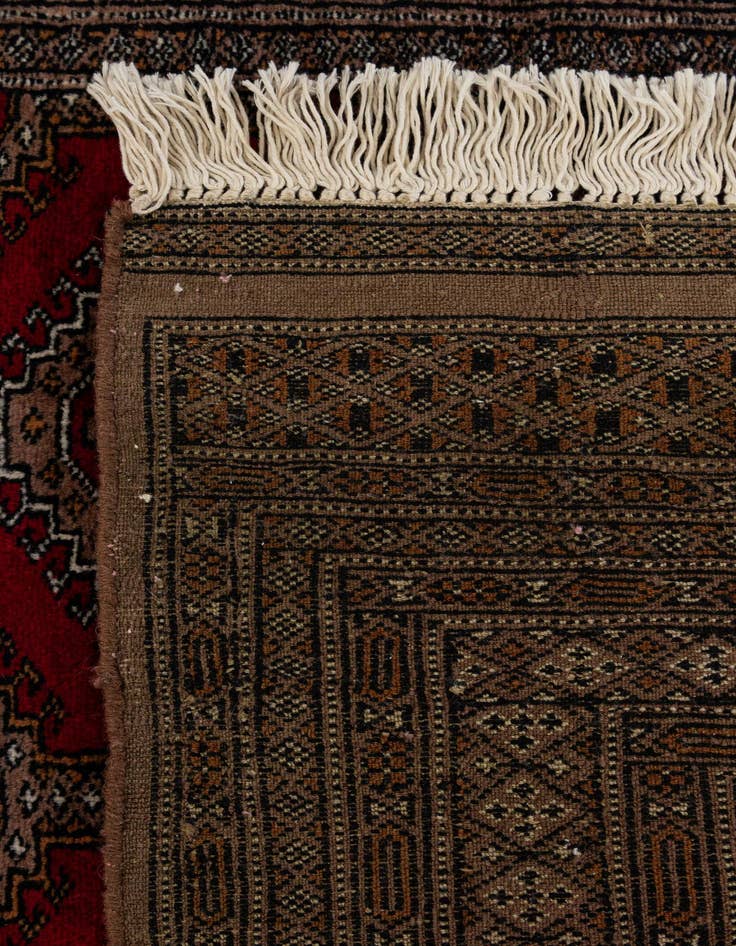 Detail image of 4' 1 x 6' 3  Hand Knotted Bokhara Oriental Wool Rug