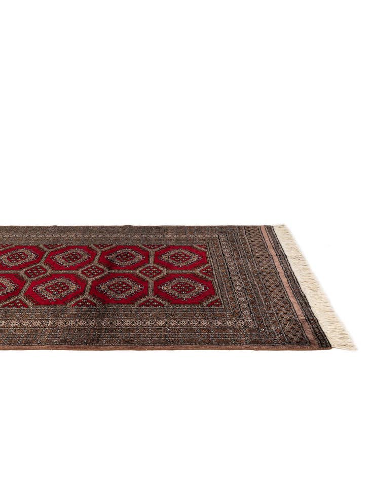 Detail image of 4' 1 x 6' 3 Hand Knotted Bokhara Oriental Wool Rug