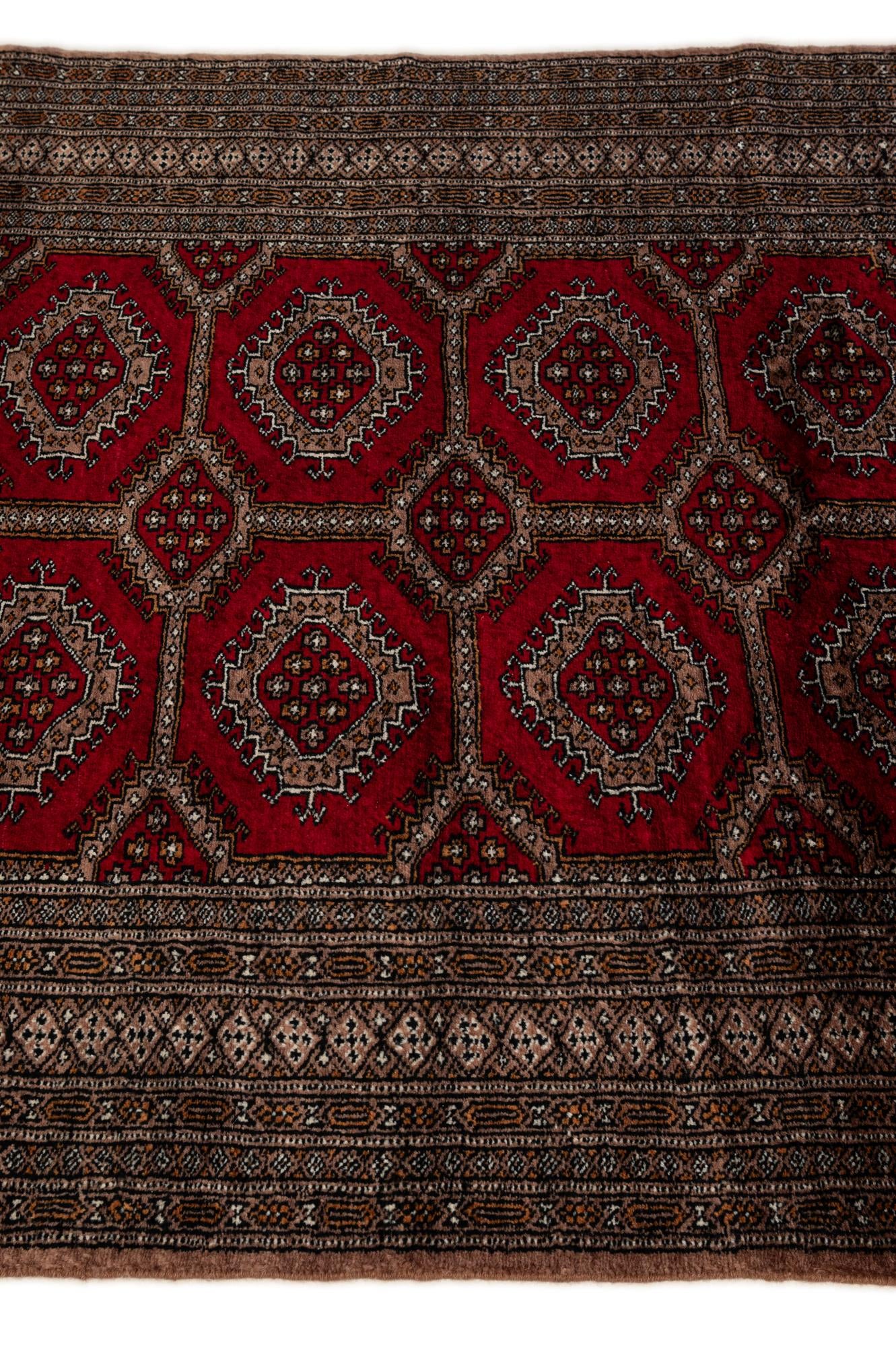 4' 1 x 6' 3 Hand Knotted Bokhara Oriental Wool Rug