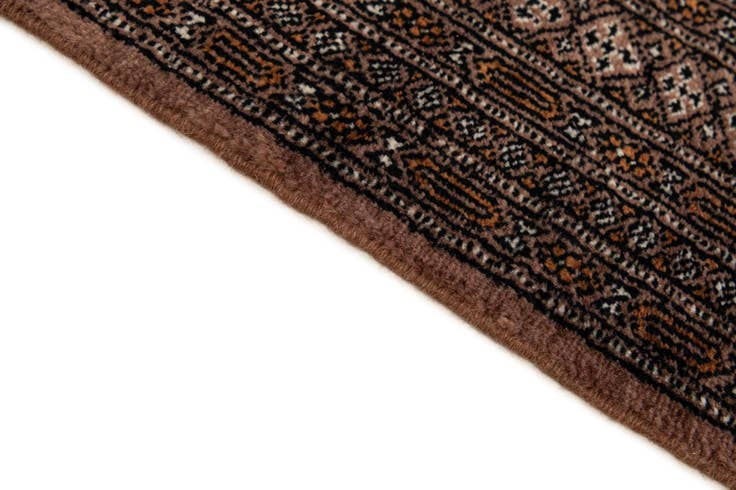 Detail image of 4' 1 x 6' 3 Hand Knotted Bokhara Oriental Wool Rug