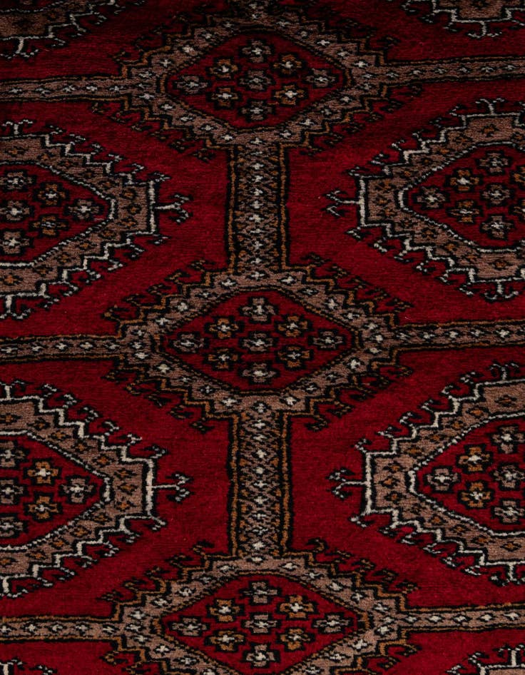 Detail image of 4' 1 x 6' 3  Hand Knotted Bokhara Oriental Wool Rug