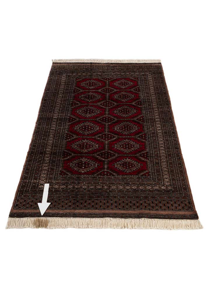 4' 1 x 6' 3 Hand Knotted Bokhara Oriental Wool Rug