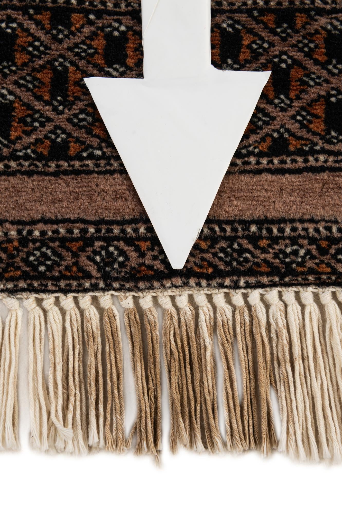4' 1 x 6' 3 Hand Knotted Bokhara Oriental Wool Rug