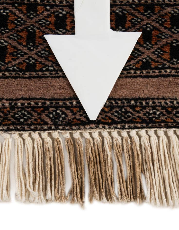 Detail image of 4' 1 x 6' 3  Hand Knotted Bokhara Oriental Wool Rug