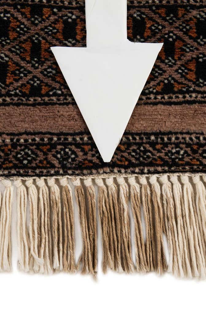 4' 1 x 6' 3 Hand Knotted Bokhara Oriental Wool Rug