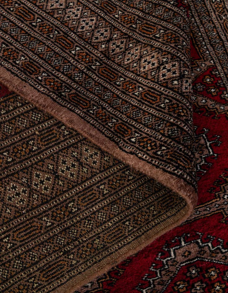 Detail image of 4' 1 x 6' 3  Hand Knotted Bokhara Oriental Wool Rug