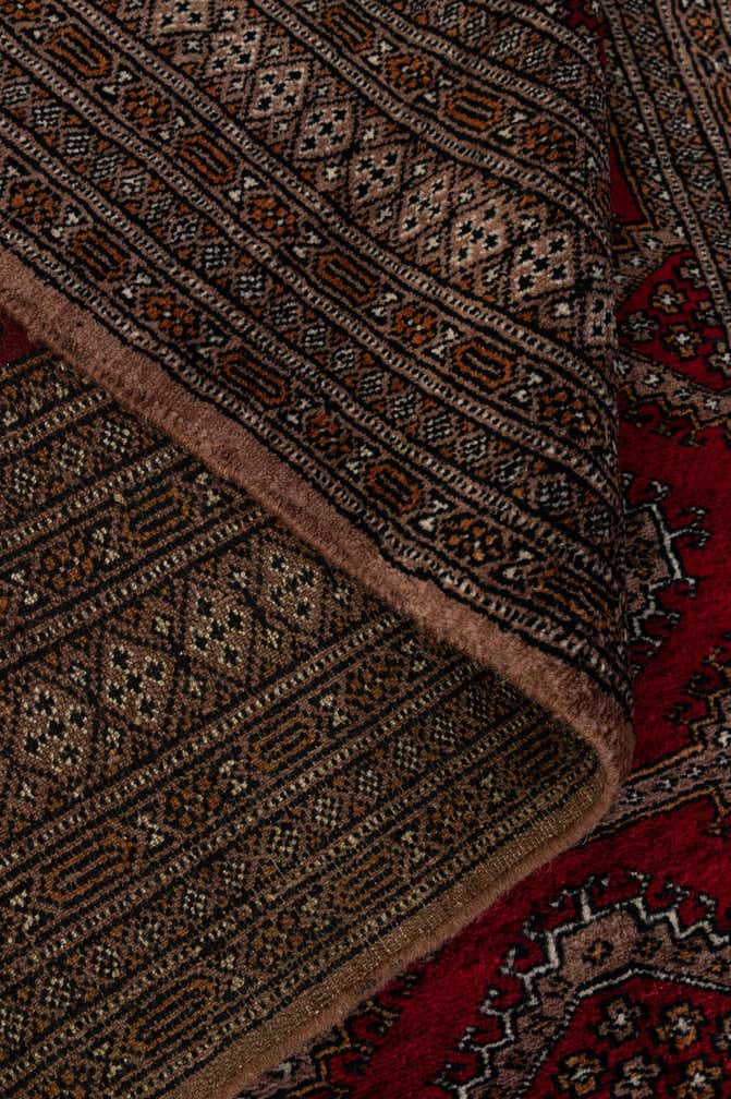 4' 1 x 6' 3 Hand Knotted Bokhara Oriental Wool Rug