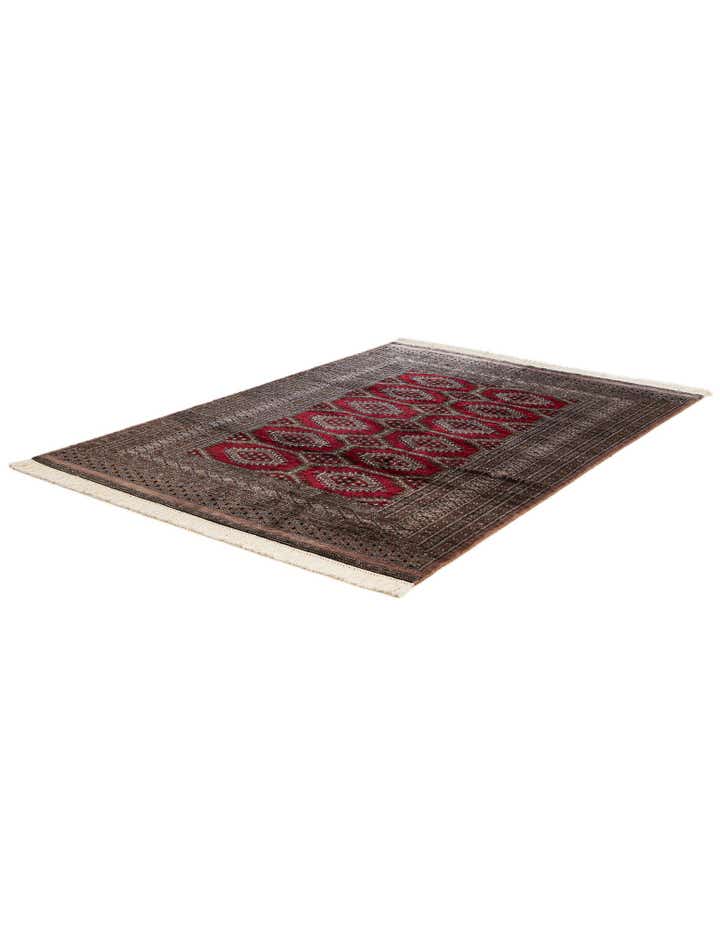 4' 1 x 5' 11 Hand Knotted Bokhara Oriental Wool Rug
