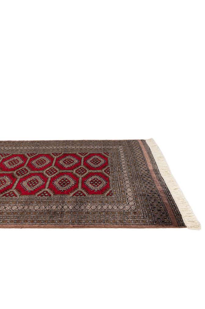 4' 1 x 5' 11 Hand Knotted Bokhara Oriental Wool Rug