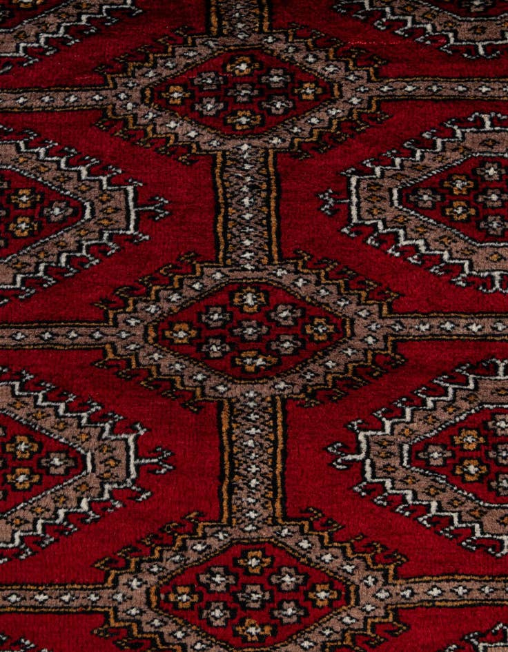 Detail image of 4' 1 x 5' 11  Hand Knotted Bokhara Oriental Wool Rug