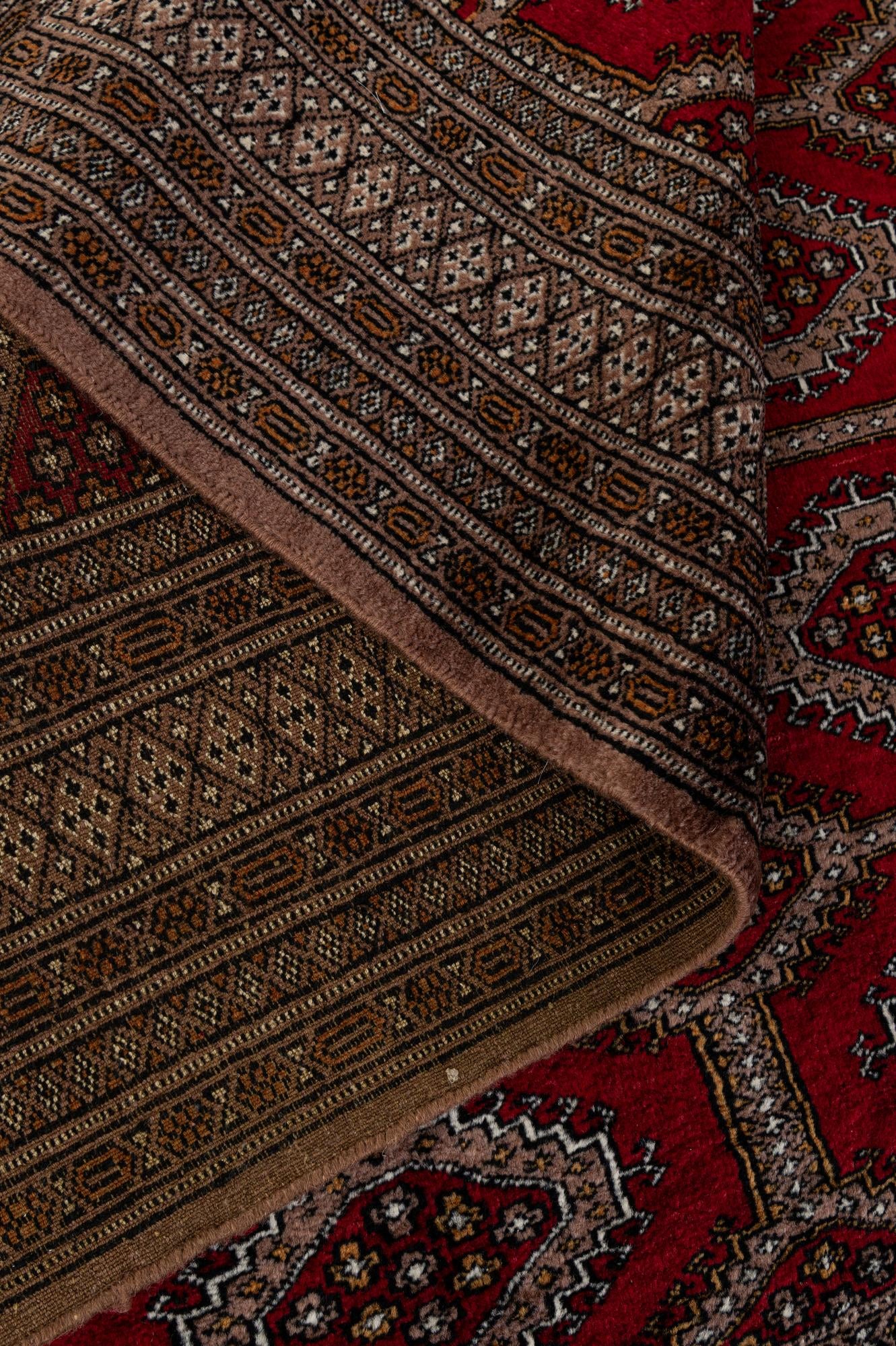 4' 1 x 5' 11 Hand Knotted Bokhara Oriental Wool Rug