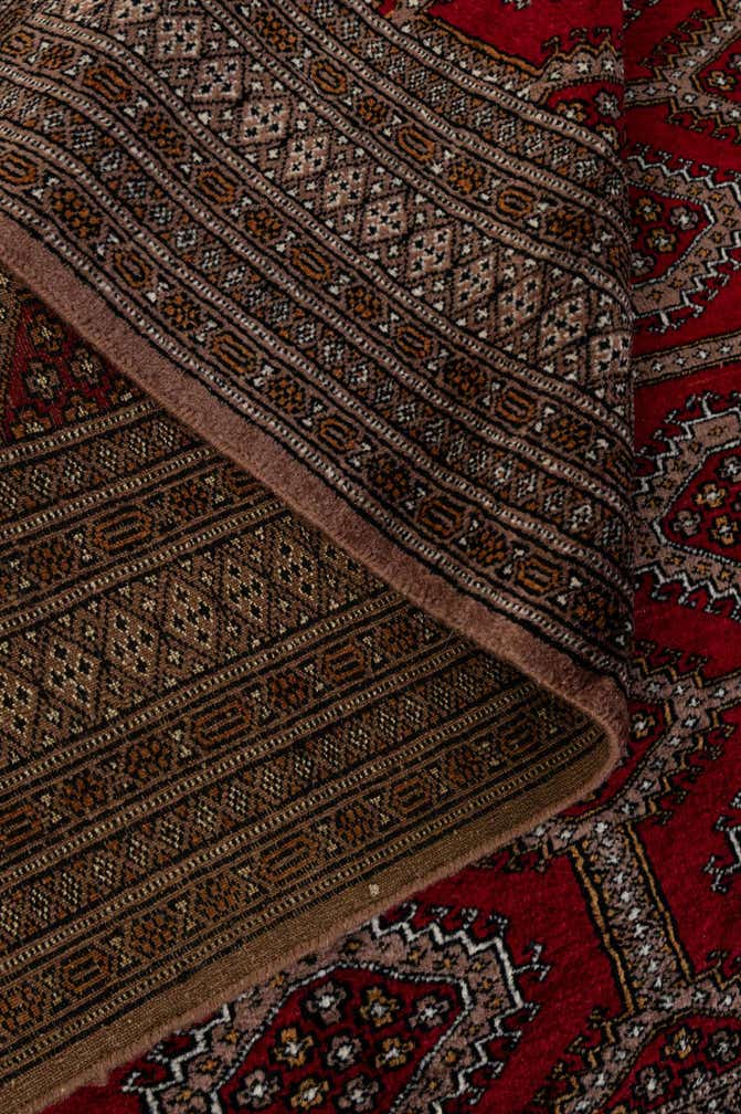 4' 1 x 5' 11 Hand Knotted Bokhara Oriental Wool Rug
