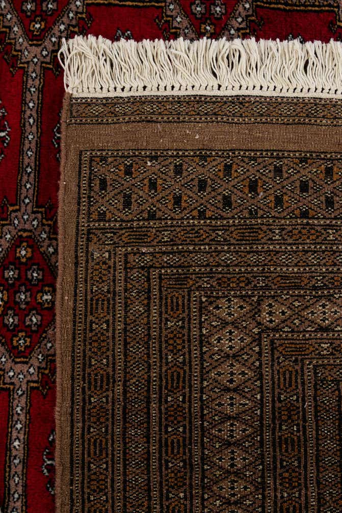 4' 1 x 5' 11 Hand Knotted Bokhara Oriental Wool Rug