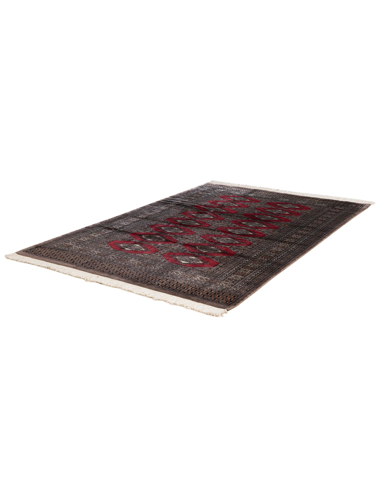 4' 2 x 6' 4 Hand Knotted Bokhara Oriental Wool Rug
