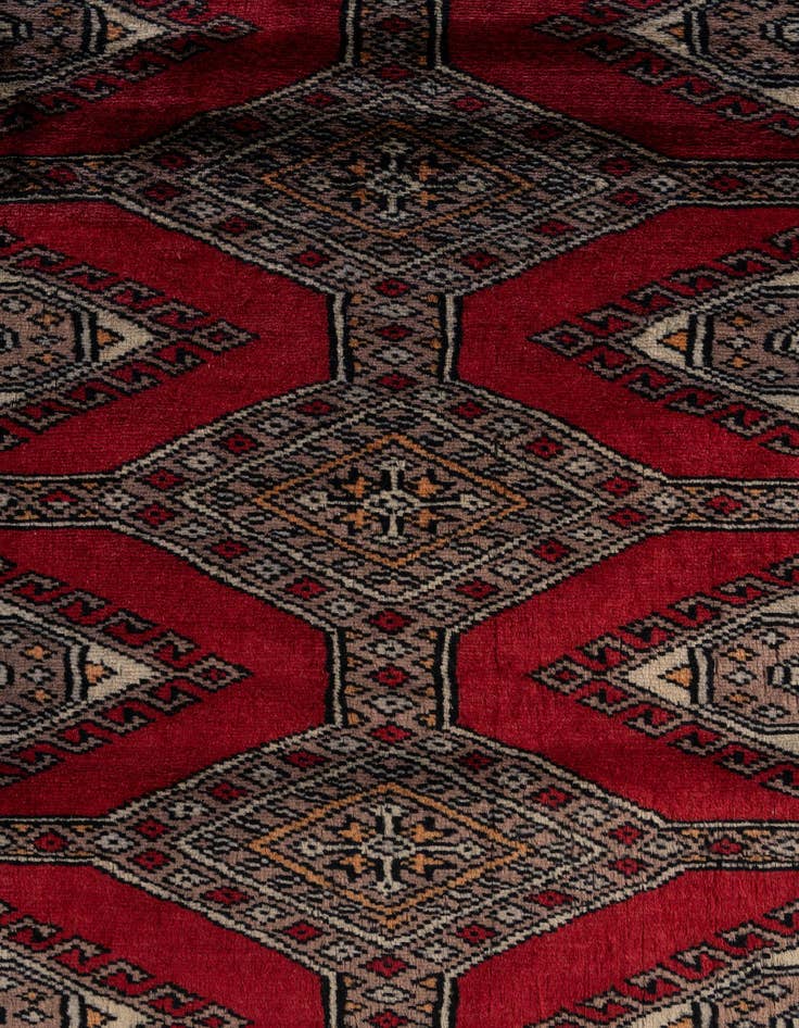 Detail image of 4' 2 x 6' 4  Hand Knotted Bokhara Oriental Wool Rug