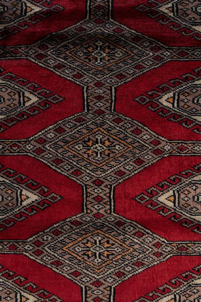 4' 2 x 6' 4 Hand Knotted Bokhara Oriental Wool Rug