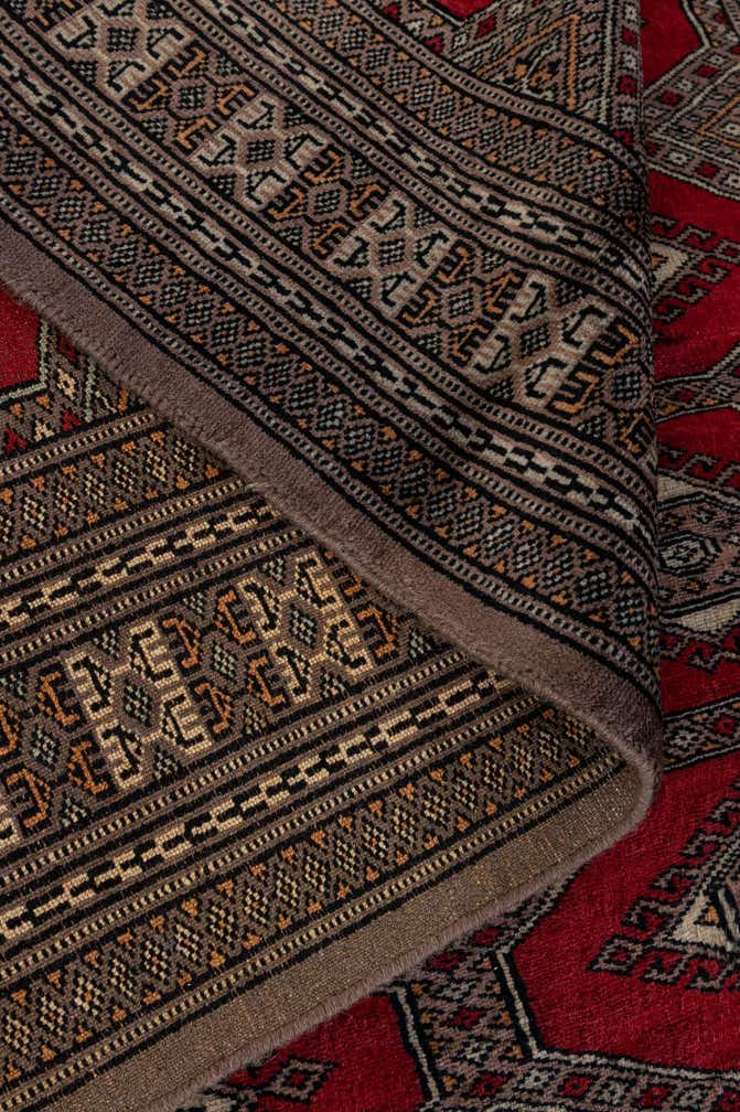 4' 2 x 6' 4 Hand Knotted Bokhara Oriental Wool Rug