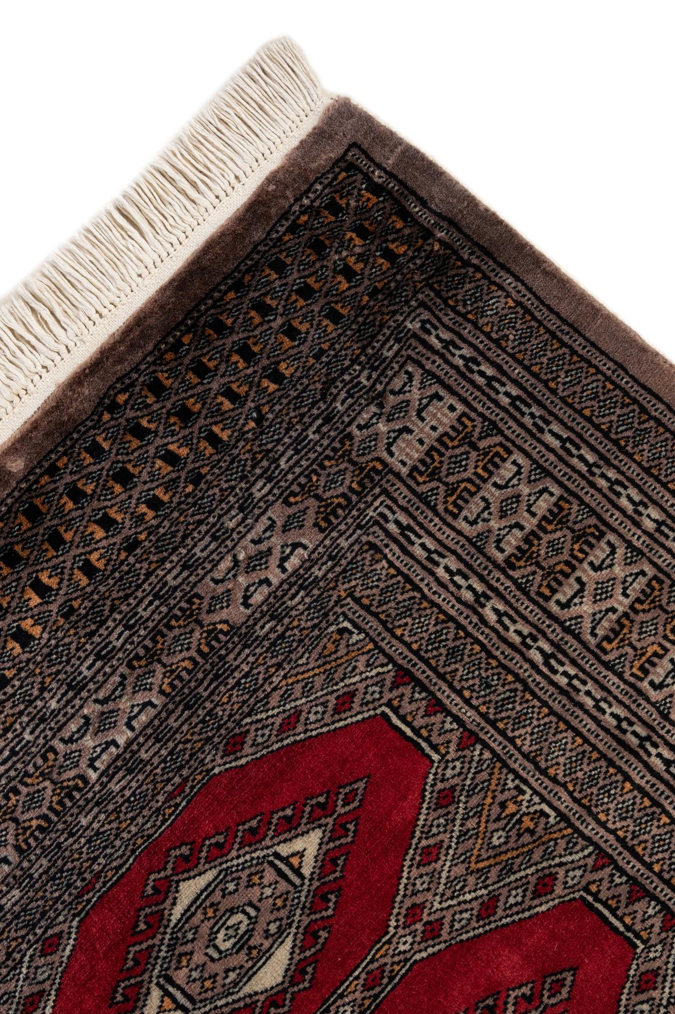 4' 2 x 6' 4 Hand Knotted Bokhara Oriental Wool Rug