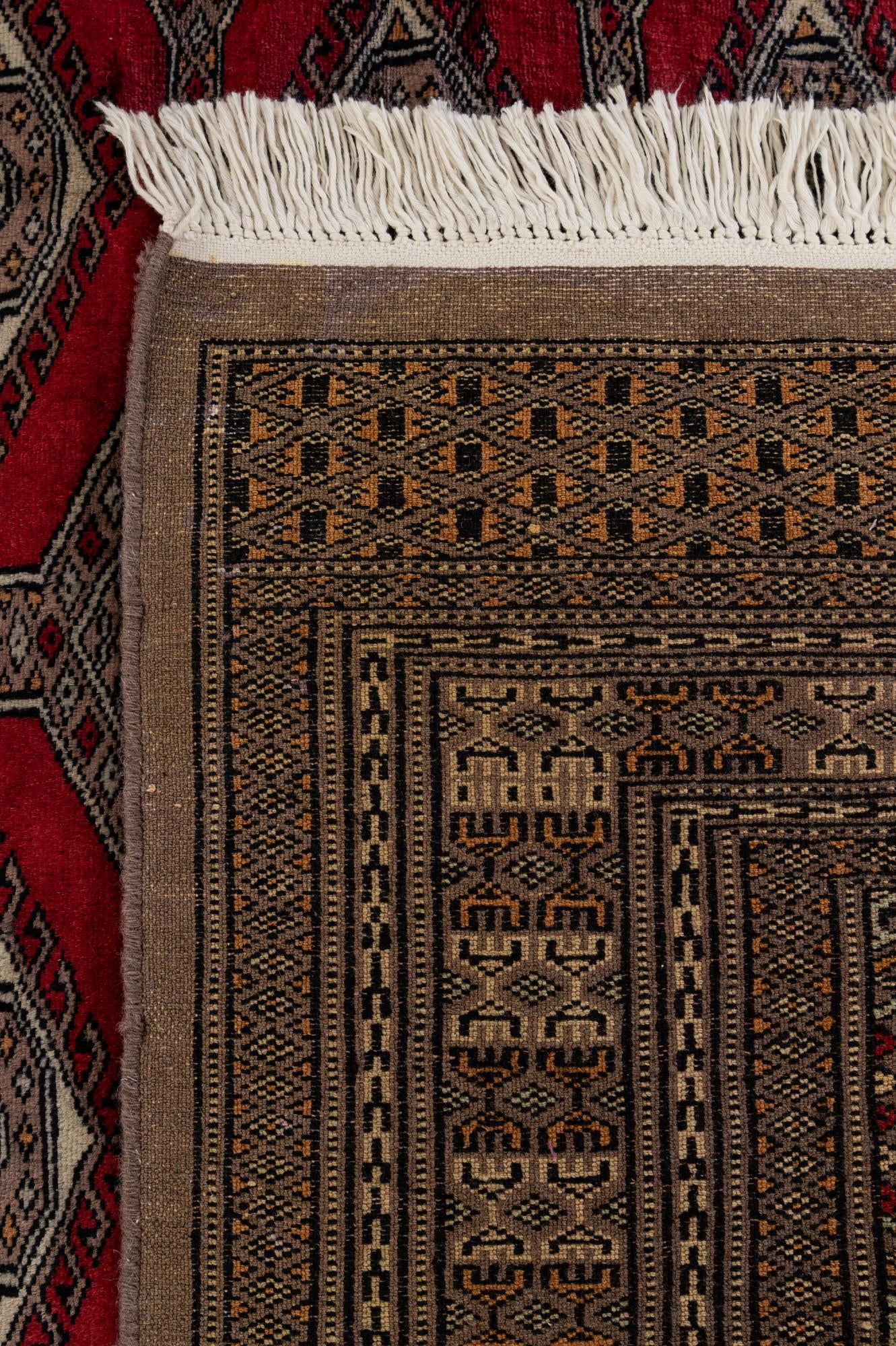 4' 2 x 6' 4 Hand Knotted Bokhara Oriental Wool Rug