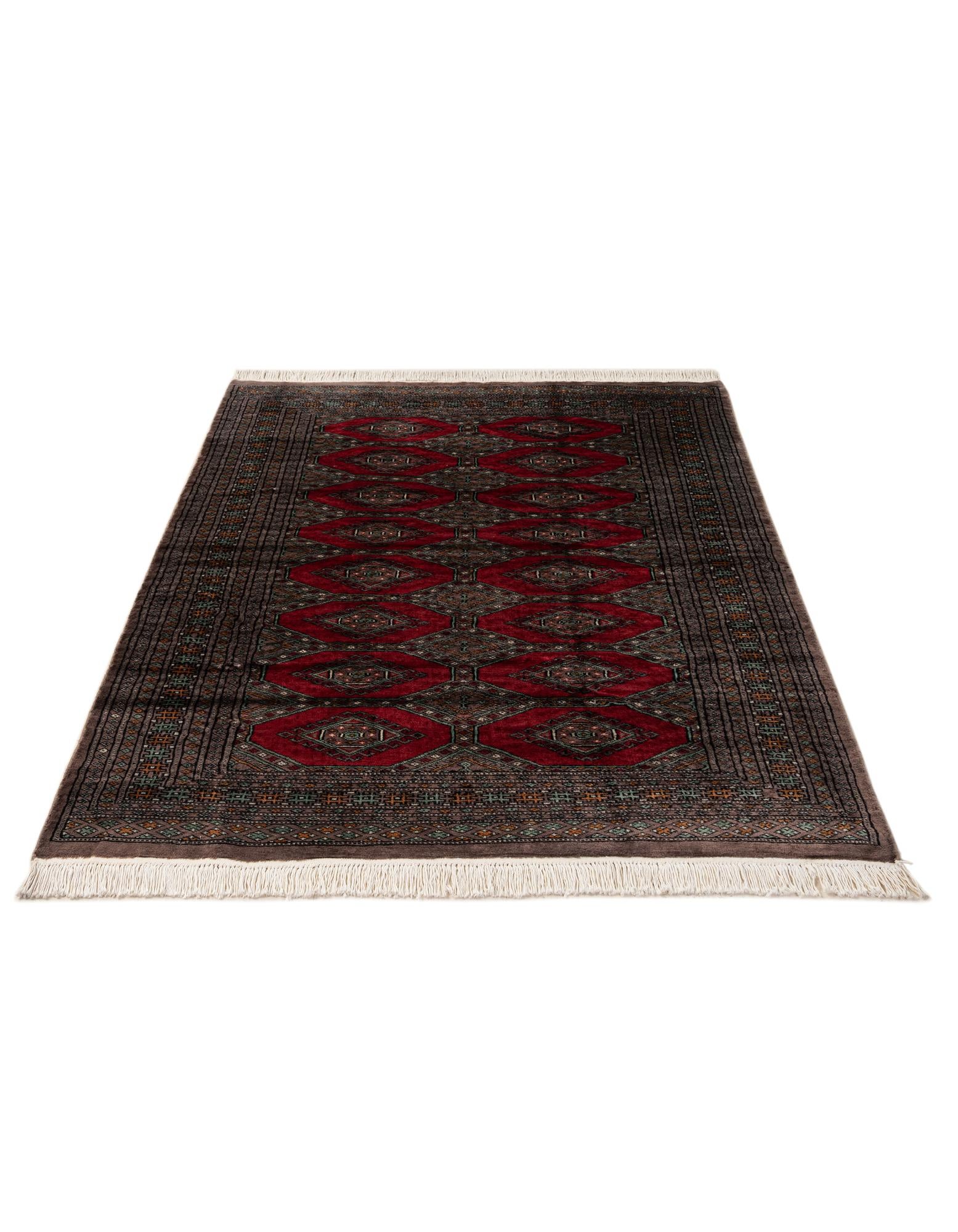4' x 6' 1 Hand Knotted Bokhara Oriental Wool Rug