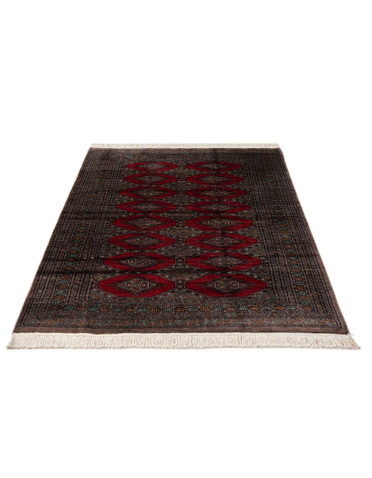 Detail image of 4' x 6' 1  Hand Knotted Bokhara Oriental Wool Rug