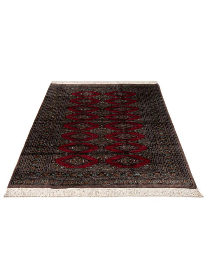 4' x 6' 1 Hand Knotted Bokhara Oriental Wool Rug