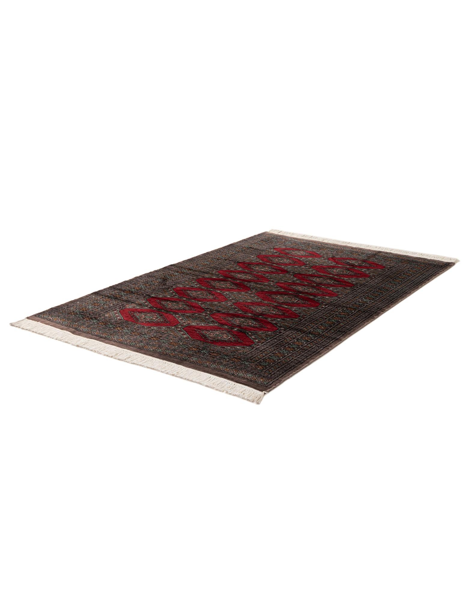 4' x 6' 1 Hand Knotted Bokhara Oriental Wool Rug
