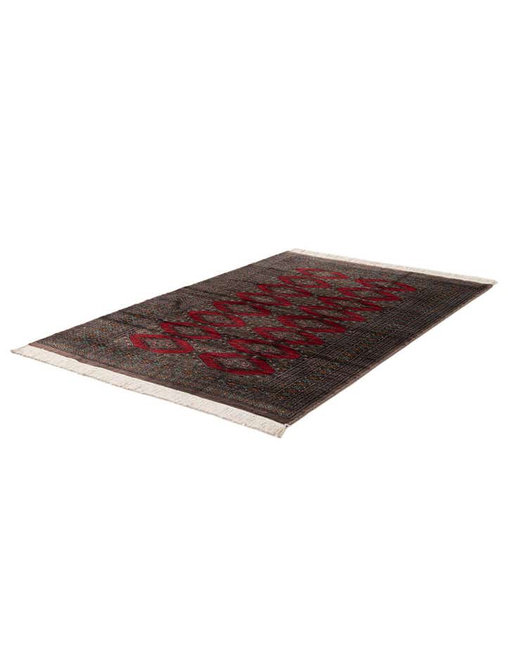4' x 6' 1 Hand Knotted Bokhara Oriental Wool Rug