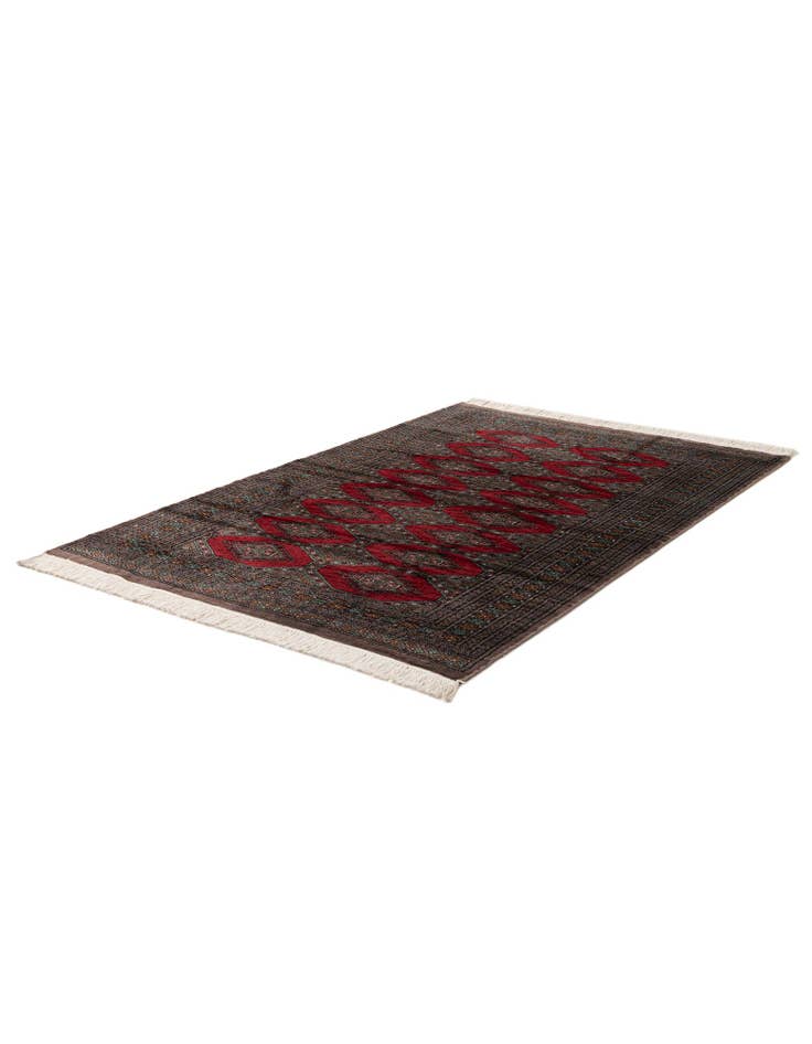 Detail image of 4' x 6' 1 Hand Knotted Bokhara Oriental Wool Rug
