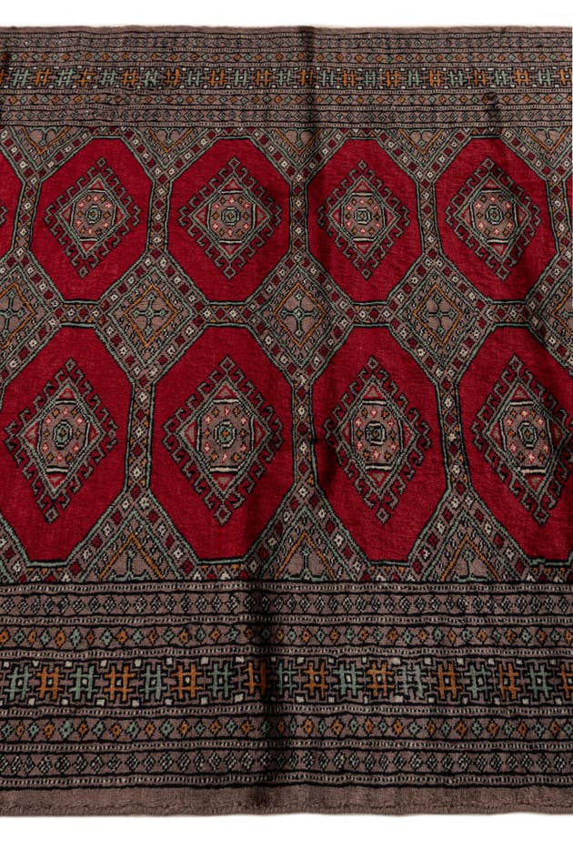 Detail image of 4' x 6' 1 Hand Knotted Bokhara Oriental Wool Rug