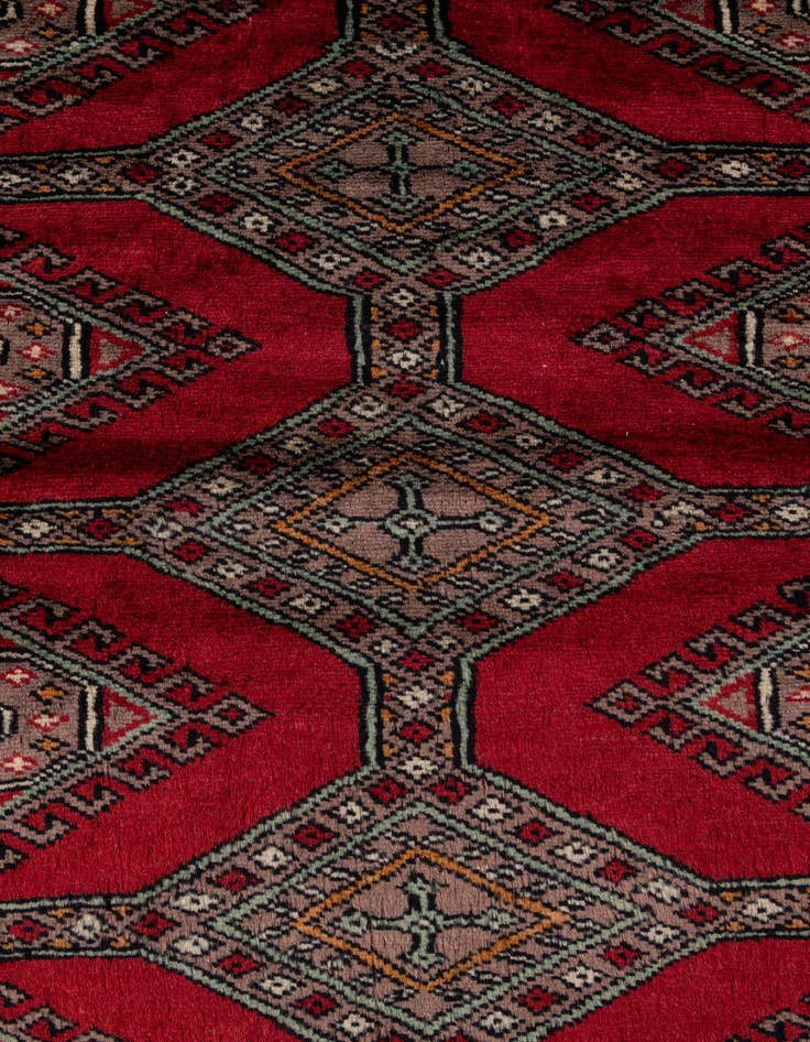 Detail image of 4' x 6' 1  Hand Knotted Bokhara Oriental Wool Rug