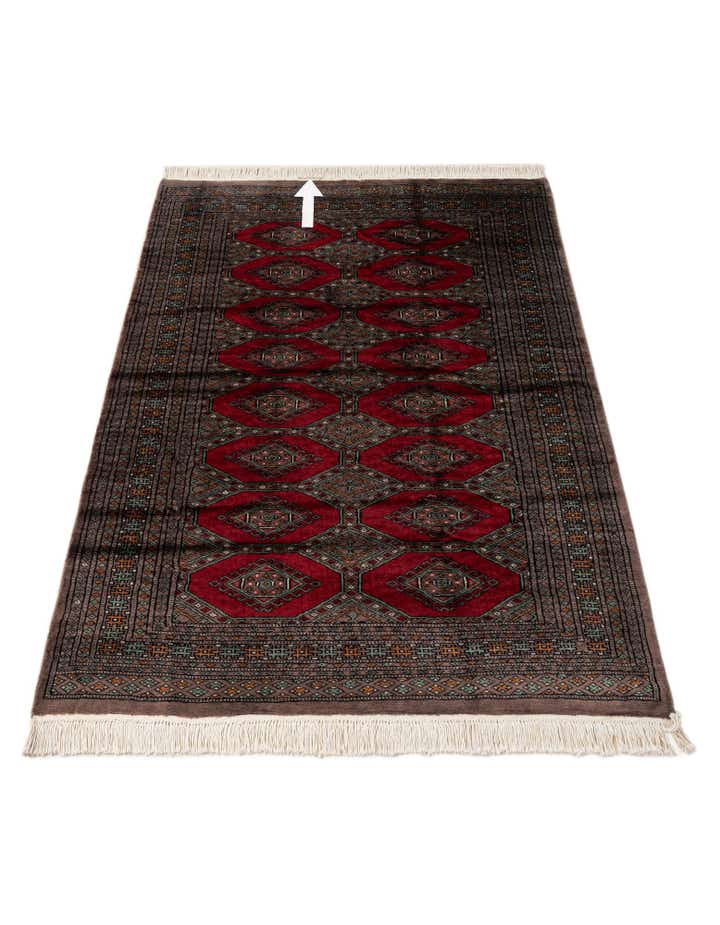 4' x 6' 1 Hand Knotted Bokhara Oriental Wool Rug