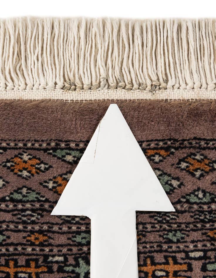 Detail image of 4' x 6' 1  Hand Knotted Bokhara Oriental Wool Rug