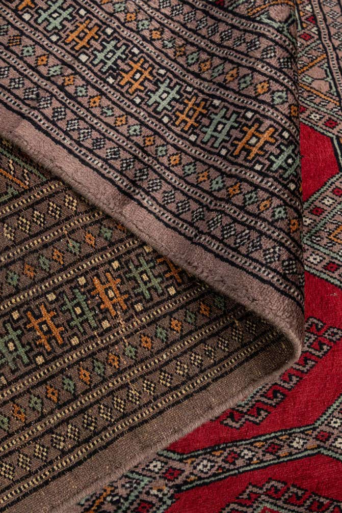 4' x 6' 1 Hand Knotted Bokhara Oriental Wool Rug