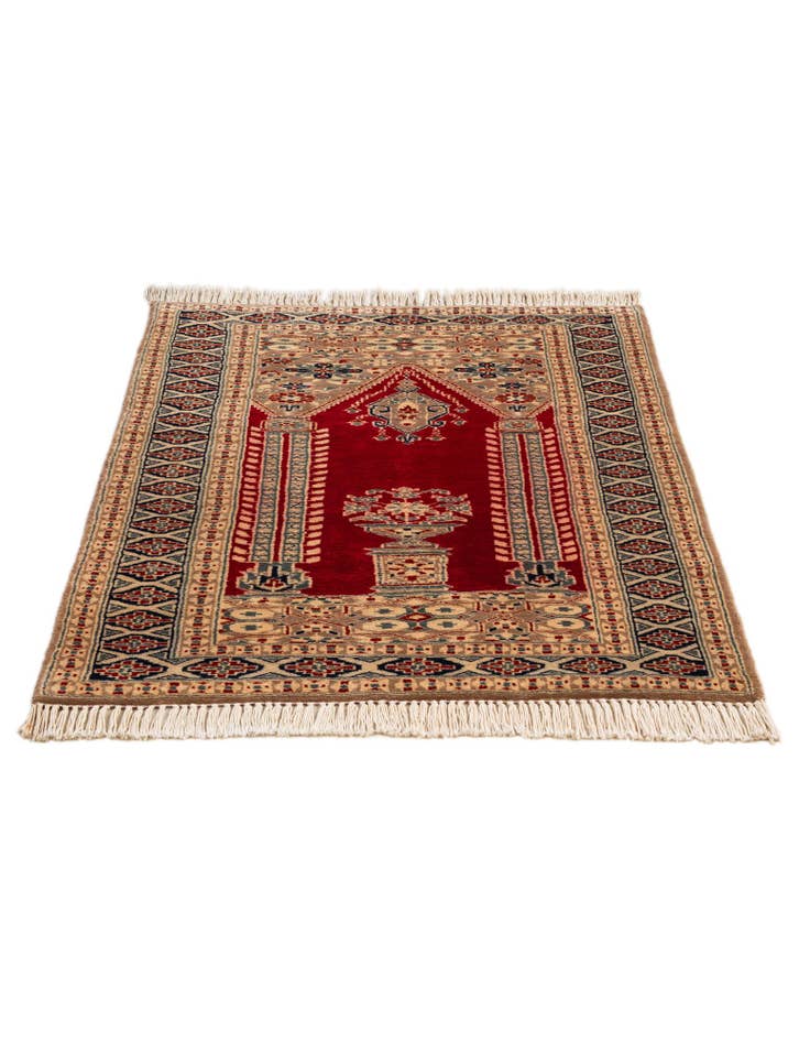 Detail image of 2' 8 x 3' 11  Hand Knotted Bokhara Oriental Wool Rug