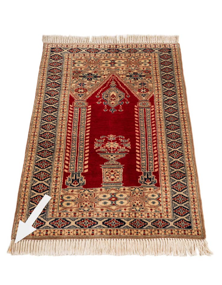 Detail image of 2' 8 x 3' 11  Hand Knotted Bokhara Oriental Wool Rug