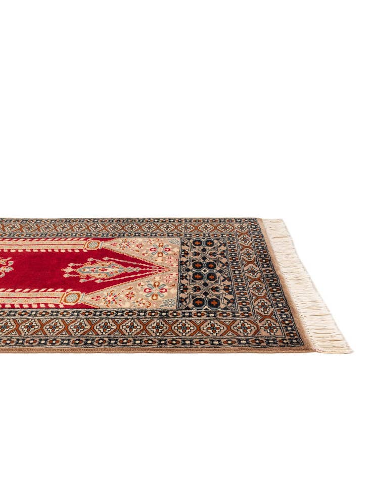 Detail image of 2' 7 x 4'  Hand Knotted Bokhara Oriental Wool Rug