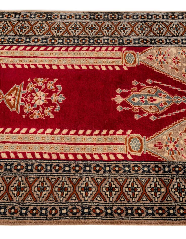 Detail image of 2' 7 x 4'  Hand Knotted Bokhara Oriental Wool Rug
