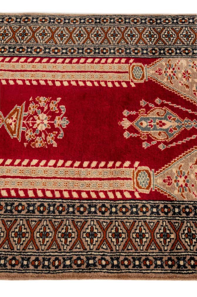 2' 7 x 4' Hand Knotted Bokhara Oriental Wool Rug