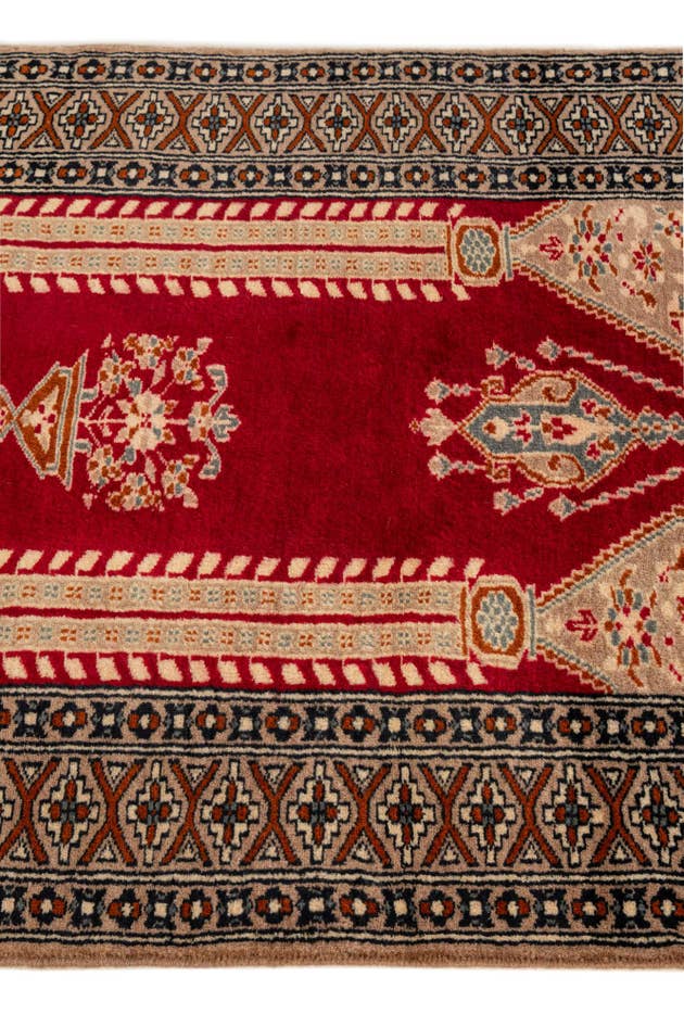Detail image of 2' 7 x 4' Hand Knotted Bokhara Oriental Wool Rug