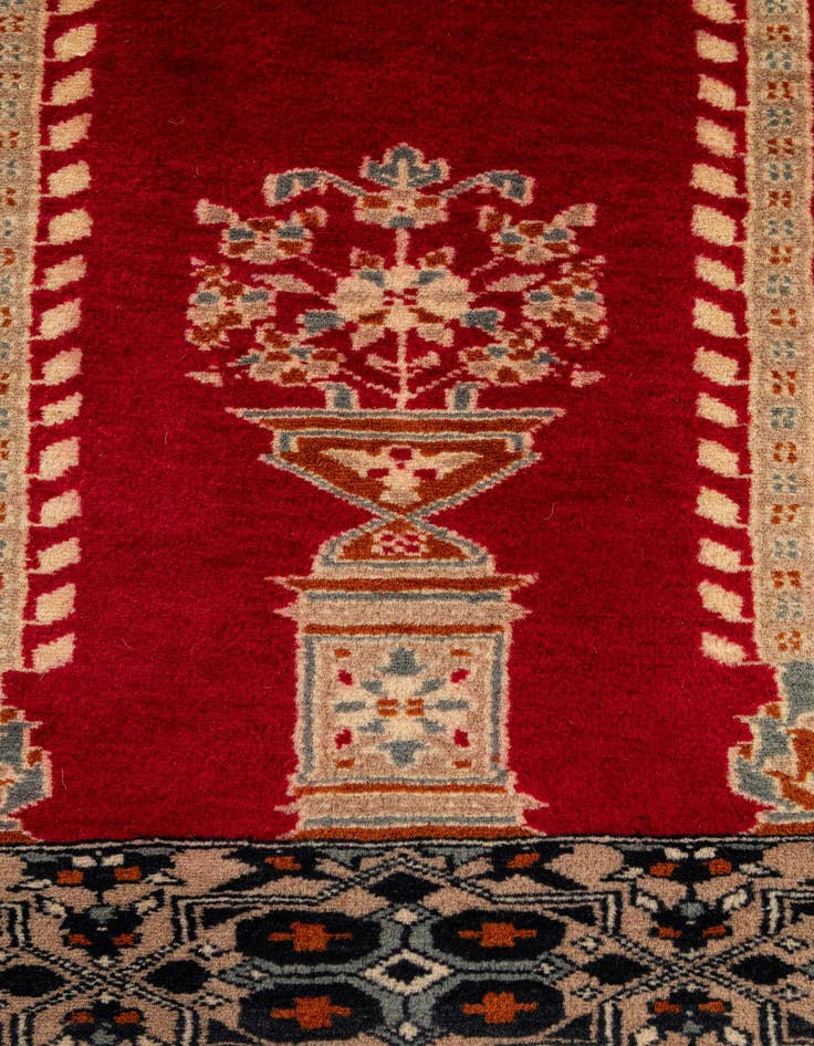 Detail image of 2' 7 x 4'  Hand Knotted Bokhara Oriental Wool Rug