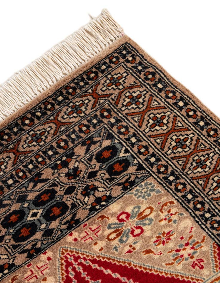 Detail image of 2' 7 x 4'  Hand Knotted Bokhara Oriental Wool Rug